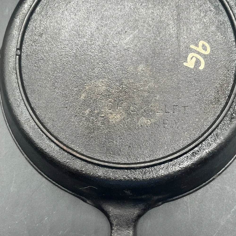 Vintage 8 Inch Cast Iron Skillet Smooth Bottom Made In Korea Number 4